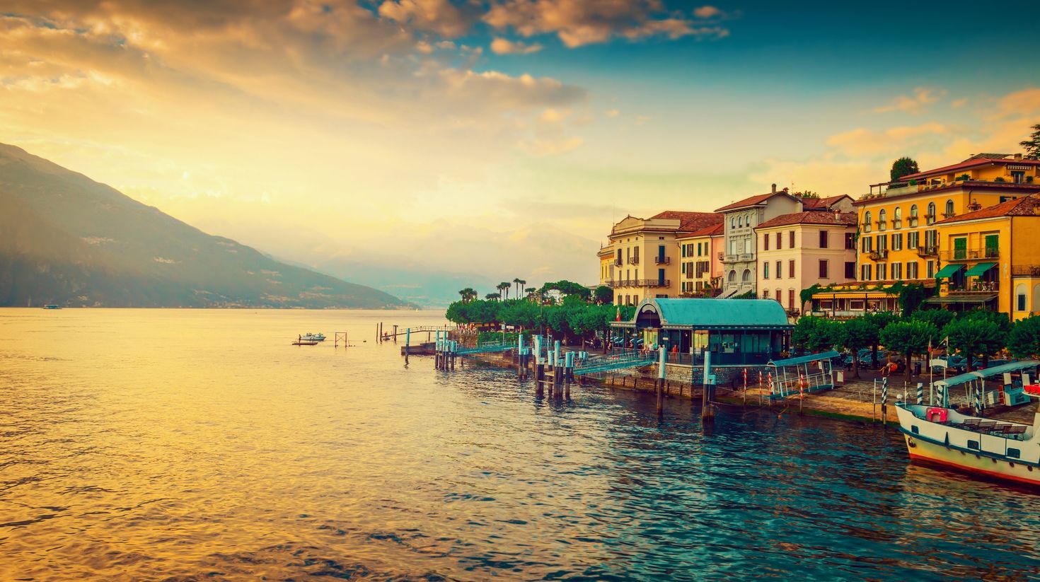 A picturesque island surrounded by the sparkling lake&nbsp;