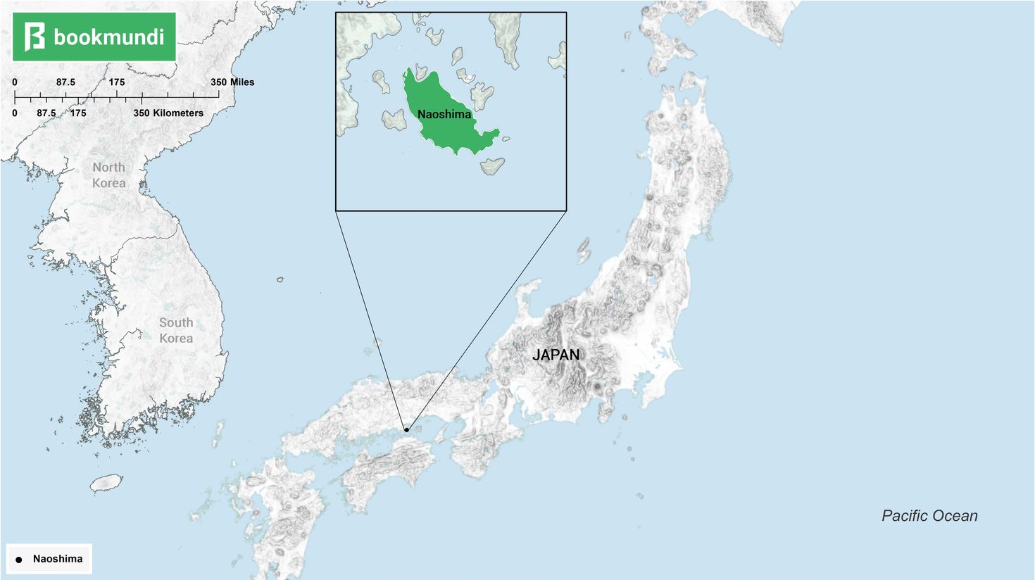An overview map of Naoshima An overview map of Naoshima