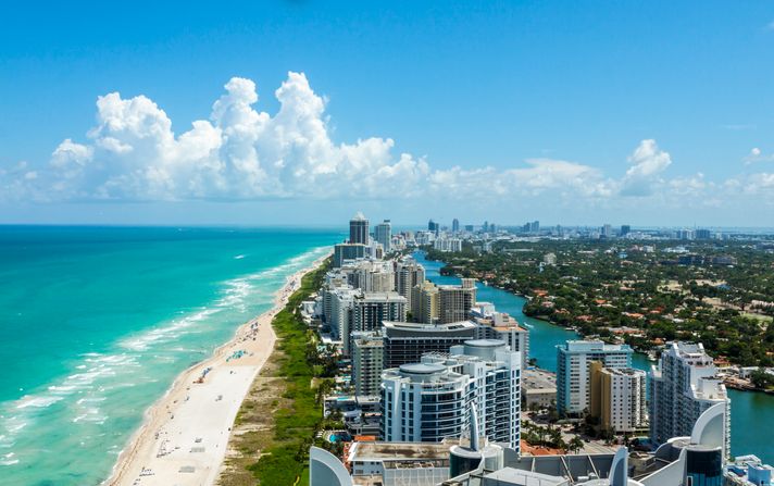 Miami beach in USA