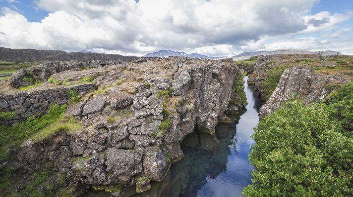 Silfra is a popular tourist spot in Thingvellir national park