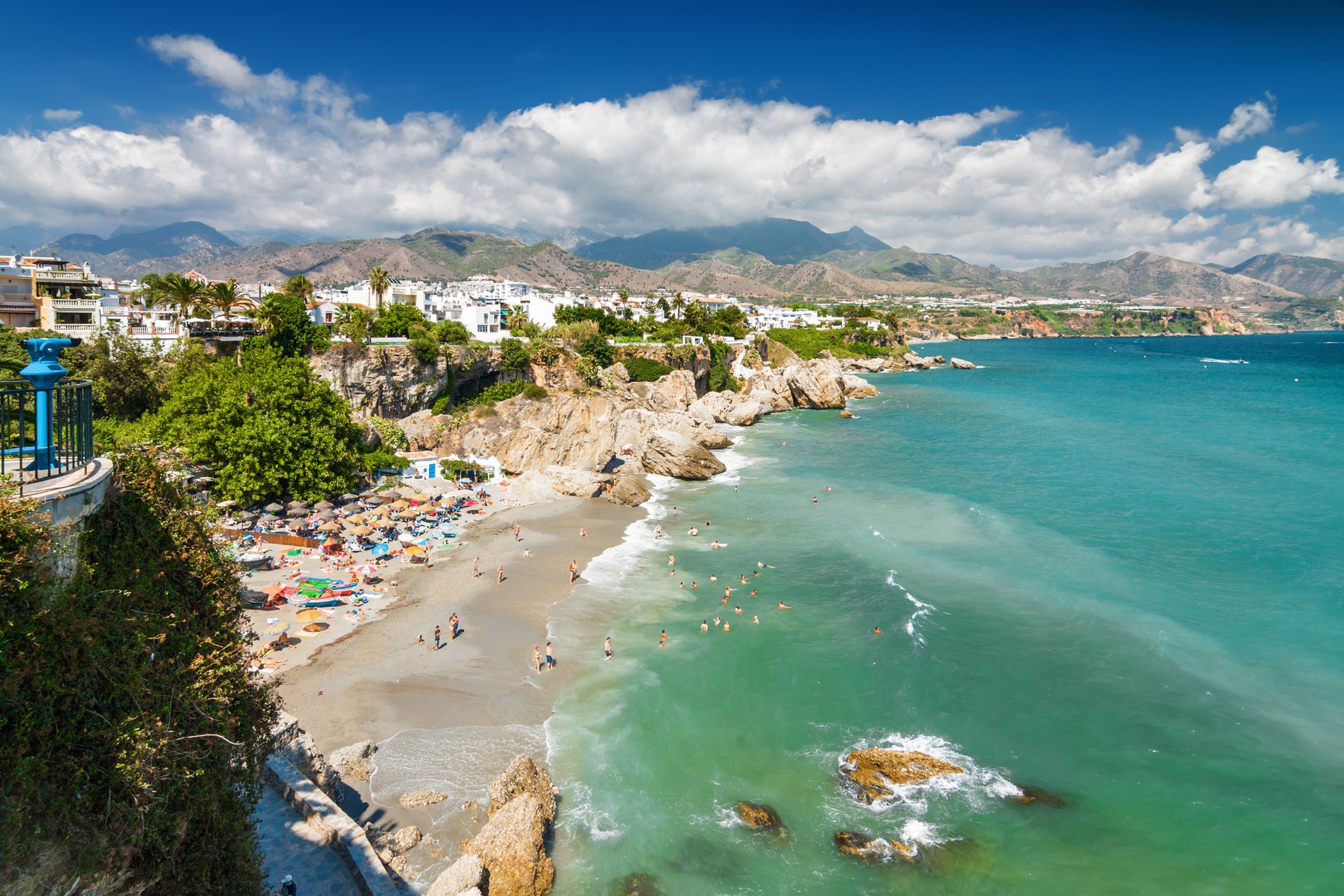 The coastline of Malaga, Spain is known as the Costa del Sol for a reason — this is a place that sees an average of around 300 days of sun per year.