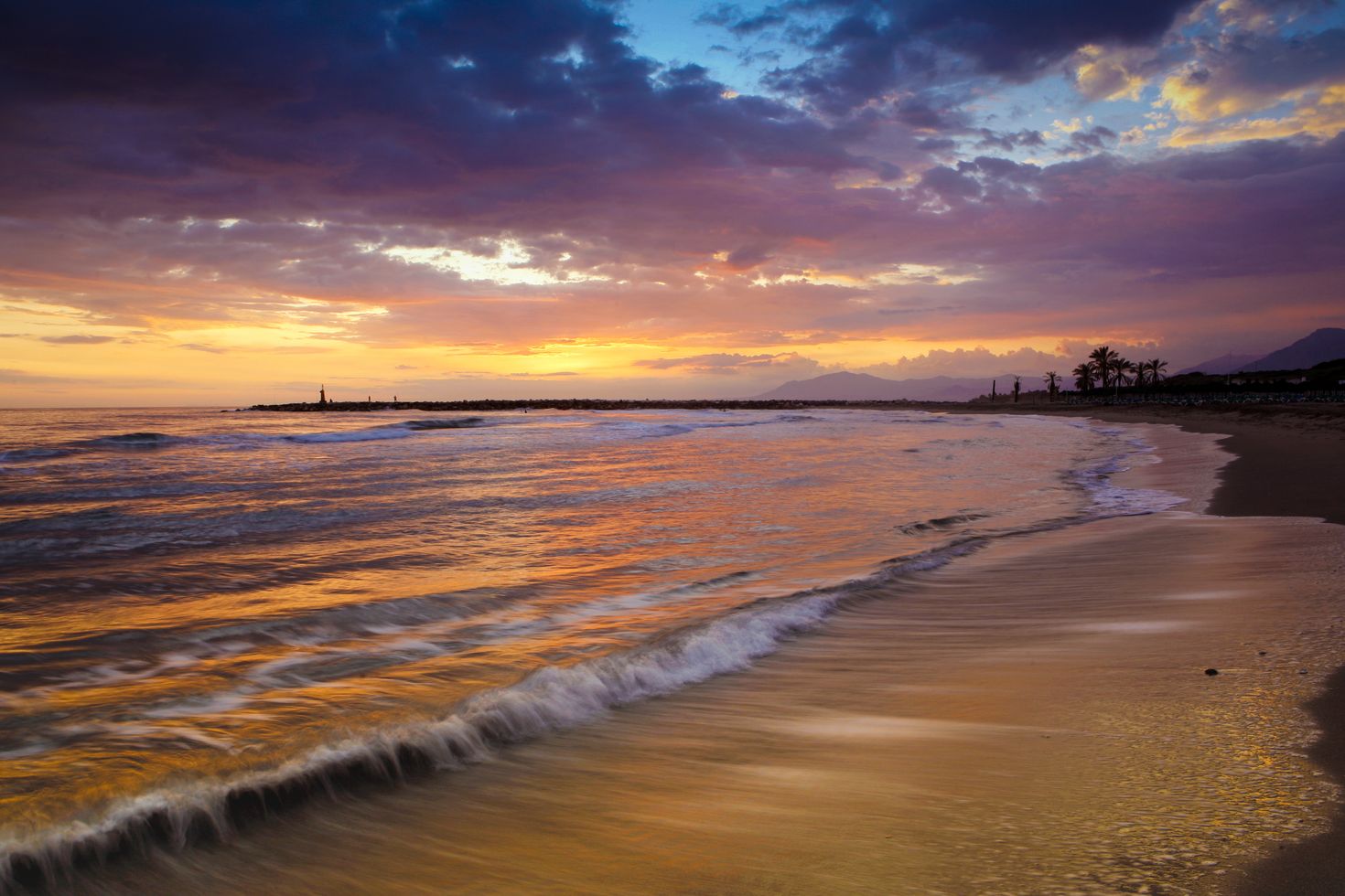 Cabopino beach in Malaga