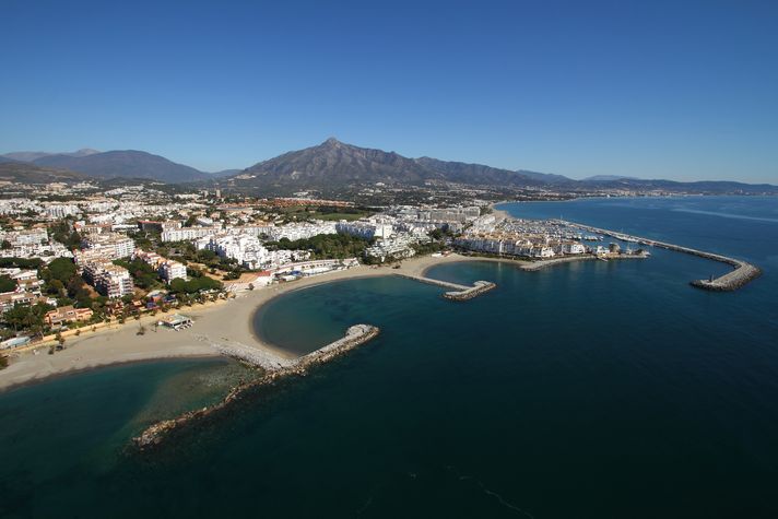 Puerto Banus beach in Malaga