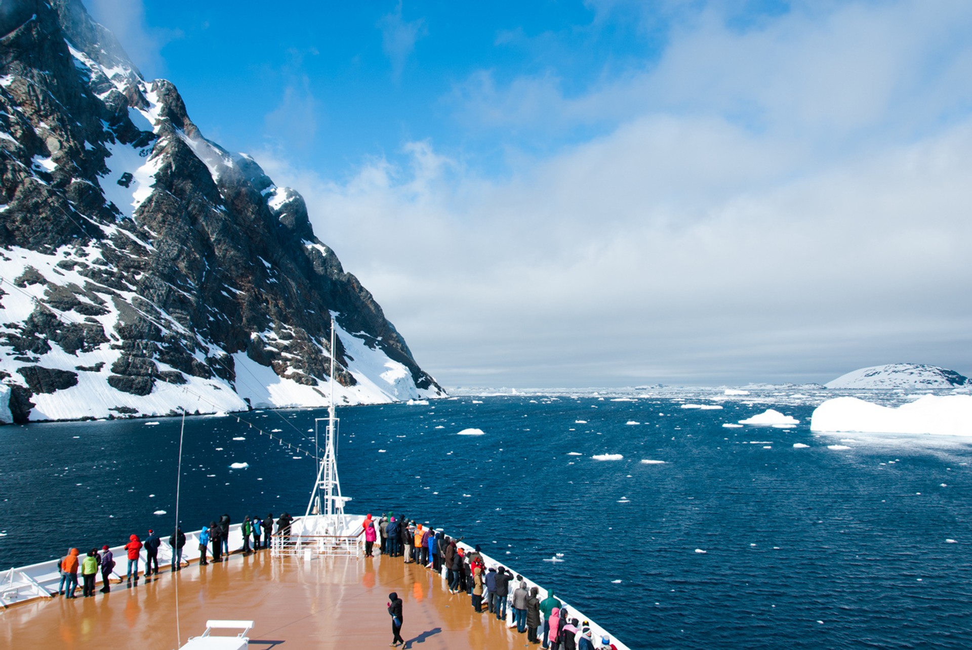 A ship cruise sails in the Antarctic sea A trip to Antarctica is so much more than staying on a ship and sightseeing; there is no shortage of things to do in Antarctica.