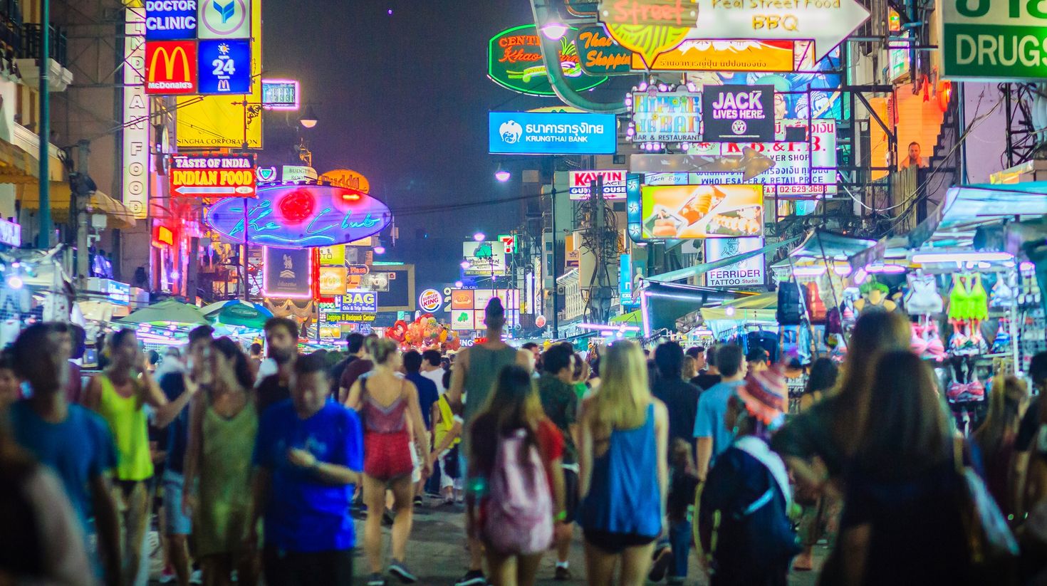 Khao San Road is the traveler hub of South East Asia, jam-packed with raucous bars and restaurants as well as budget hostels.