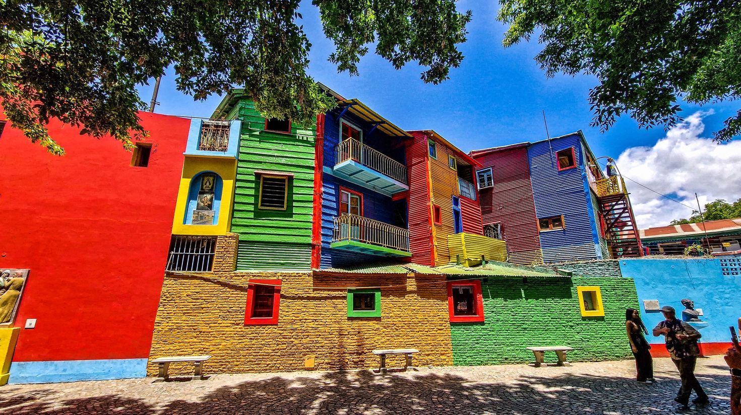 Colorful buildings on Caminito Street in Buenos Aires' La Boca neighborhood