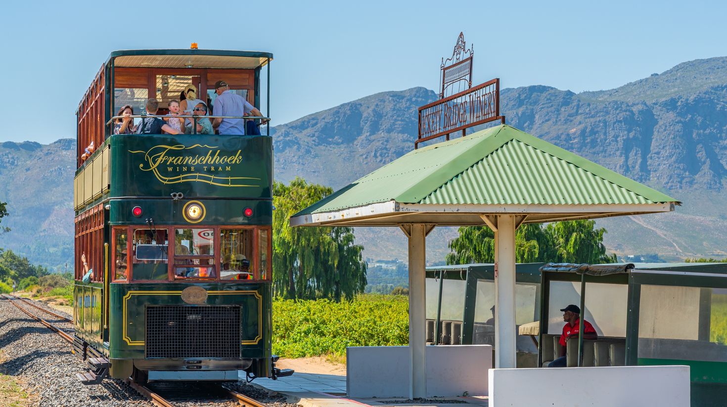 Rickety Bridge Winery Railway Station in the Franschhoek Valley.