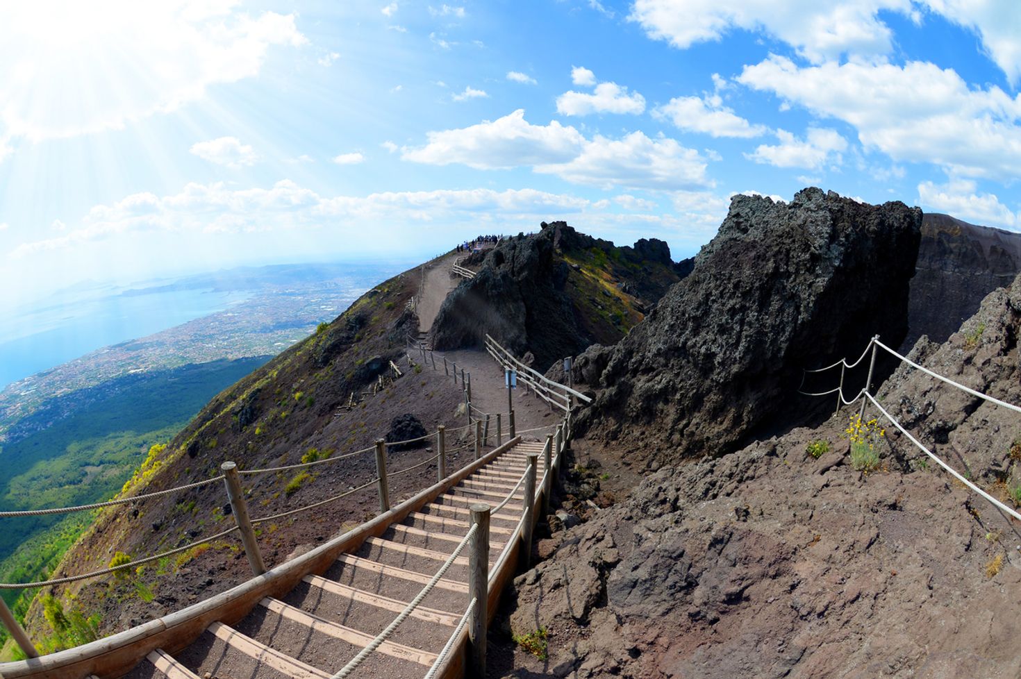 Mount Vesuvius is a very famous skyline in Naples