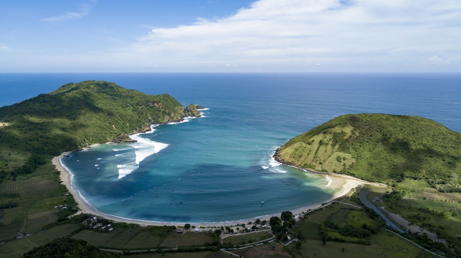 Mawun beach is a picture perfect beach in Lombok.