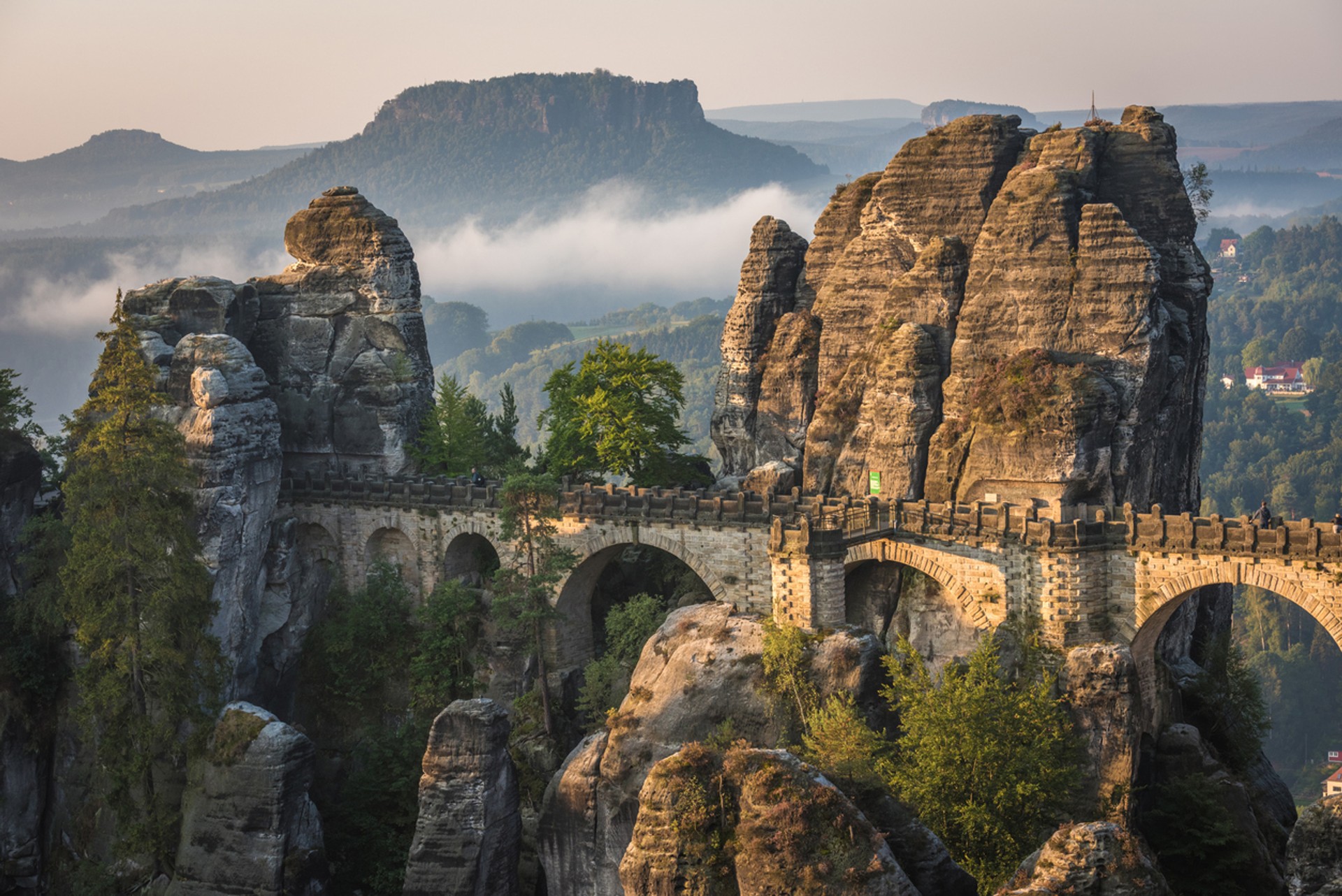 One of the famous hiking trails in Germany, the Painter's Way, passes through the picturesque Saxon Switzerland National Park The Painter's Way is one of the rewarding trails for hiking in Germany