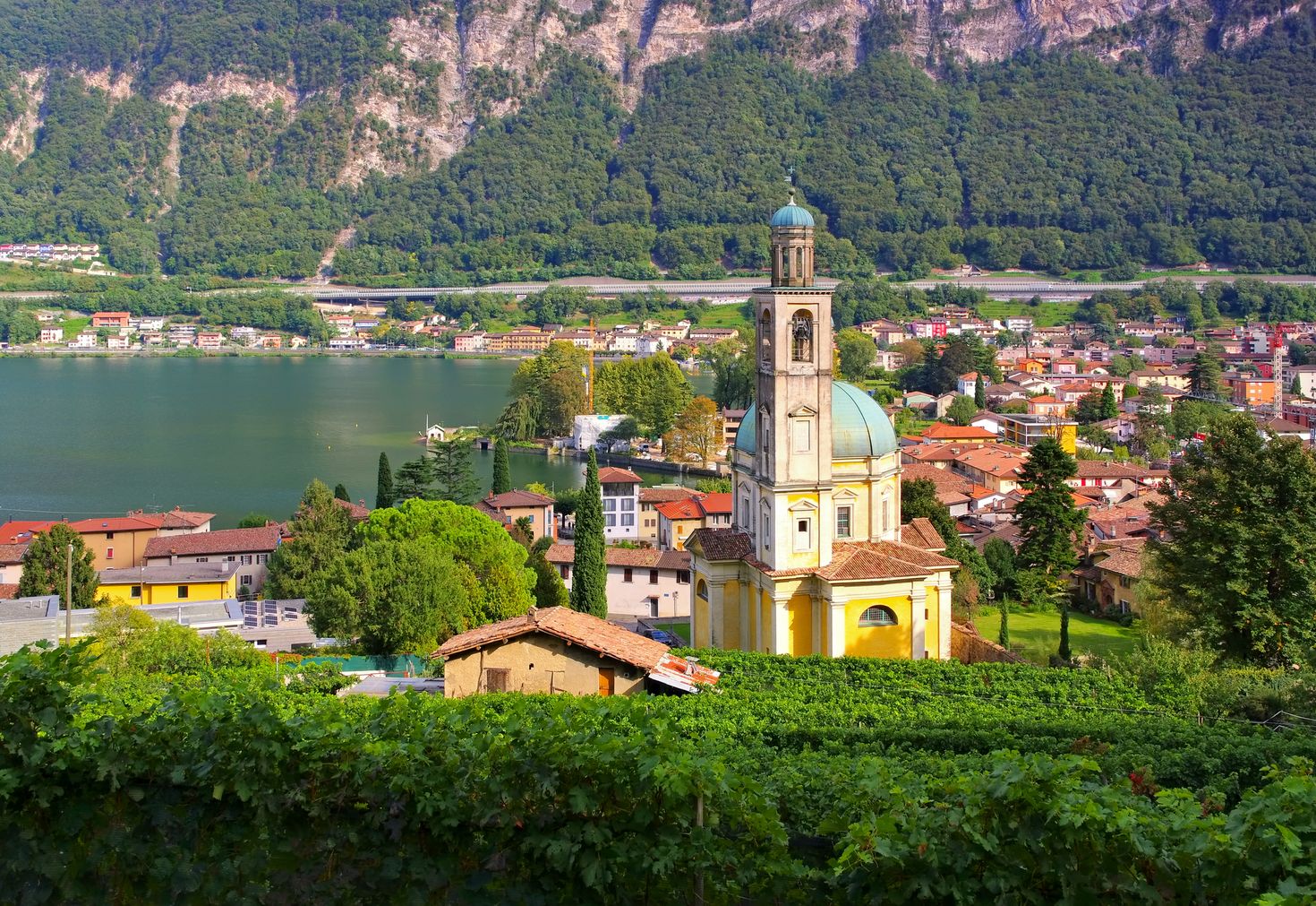 Saint Vitale church in Italy on a clear day.