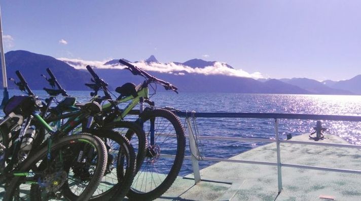 Cycling in Lake District Chile