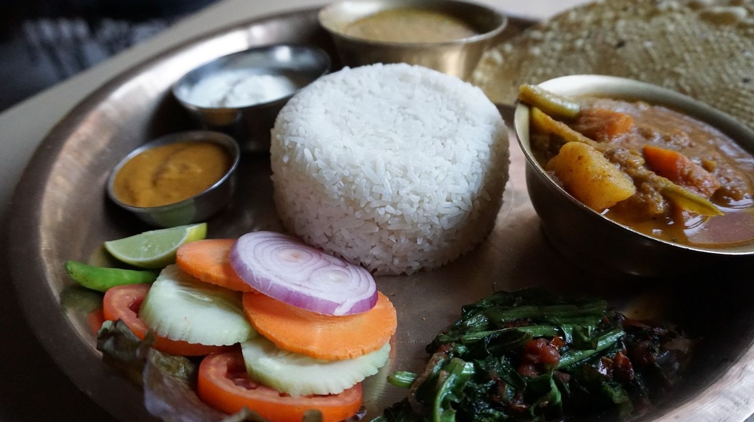 Dal-Bhat, plateful of deliciousness is one of the things to try in Nepal