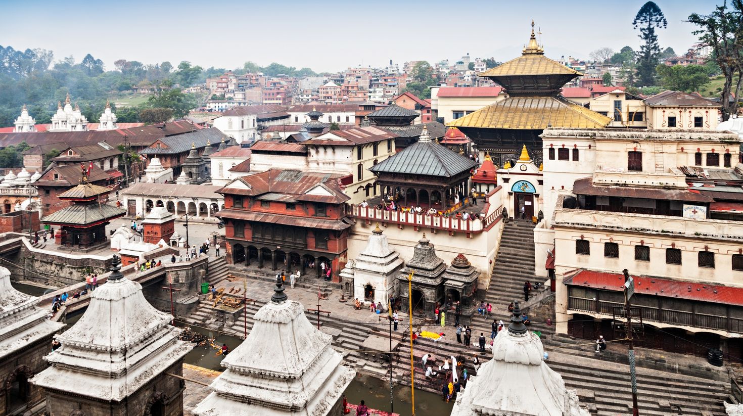 A view of Pashupatinath Temple in Kathmandu.