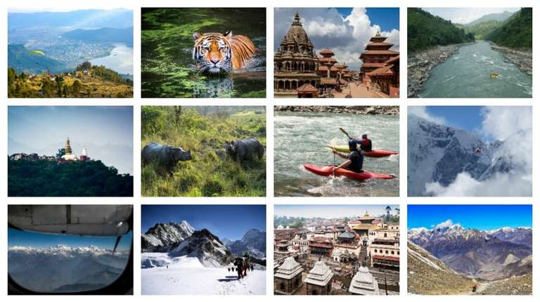 A photo grip showing the best things to do in Nepal