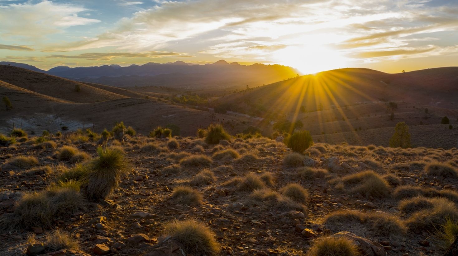 Watching the sunsets at Flinders Ranges is one of the best things to do.