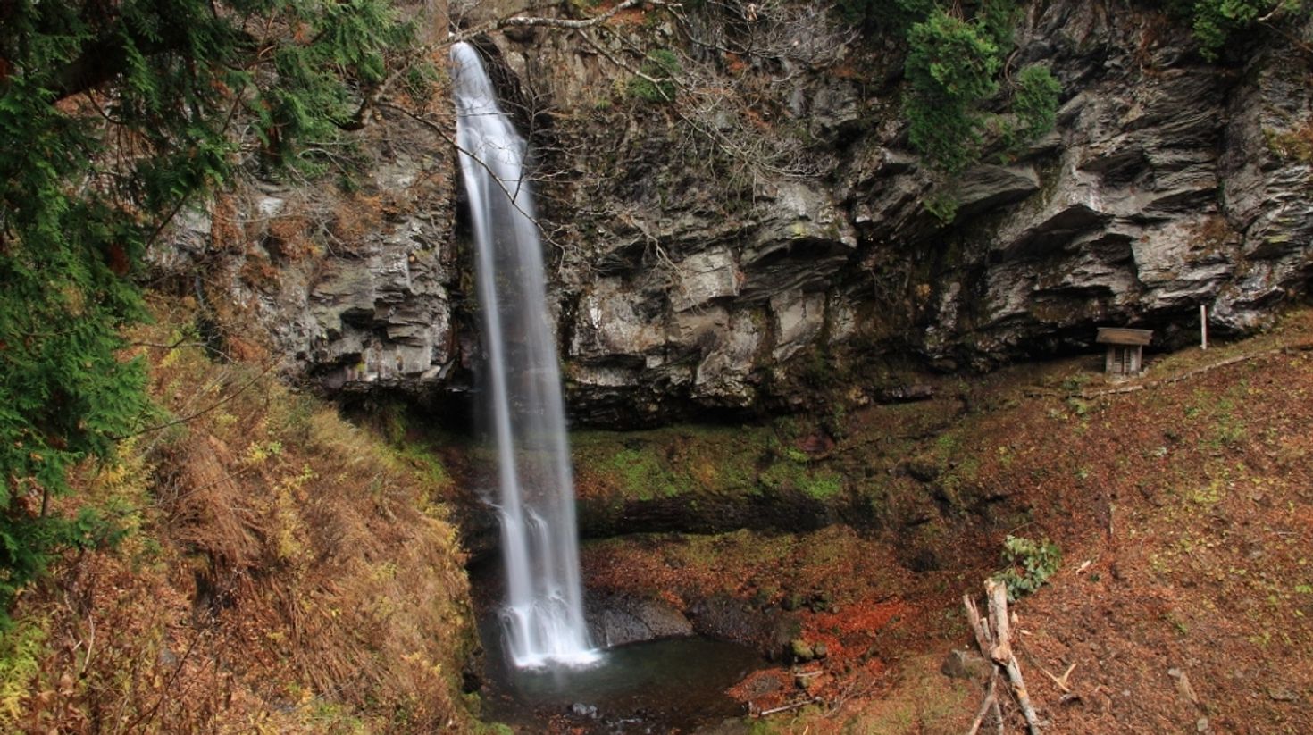 The waterfall in Nikko in Japan. 