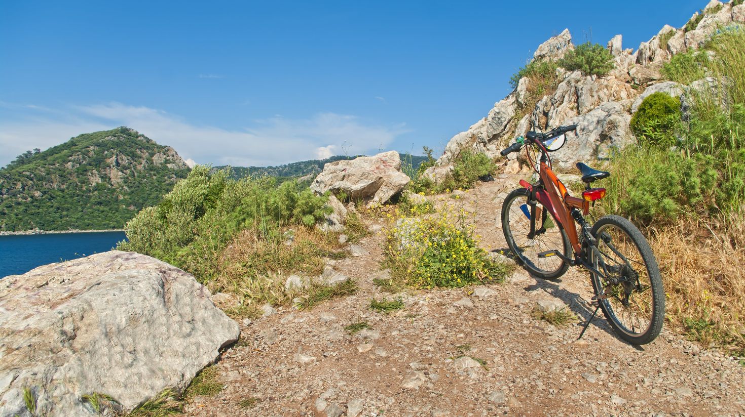 Spend 10 days in Turkey cycling on an orange bike viewing the Aegean Sea.