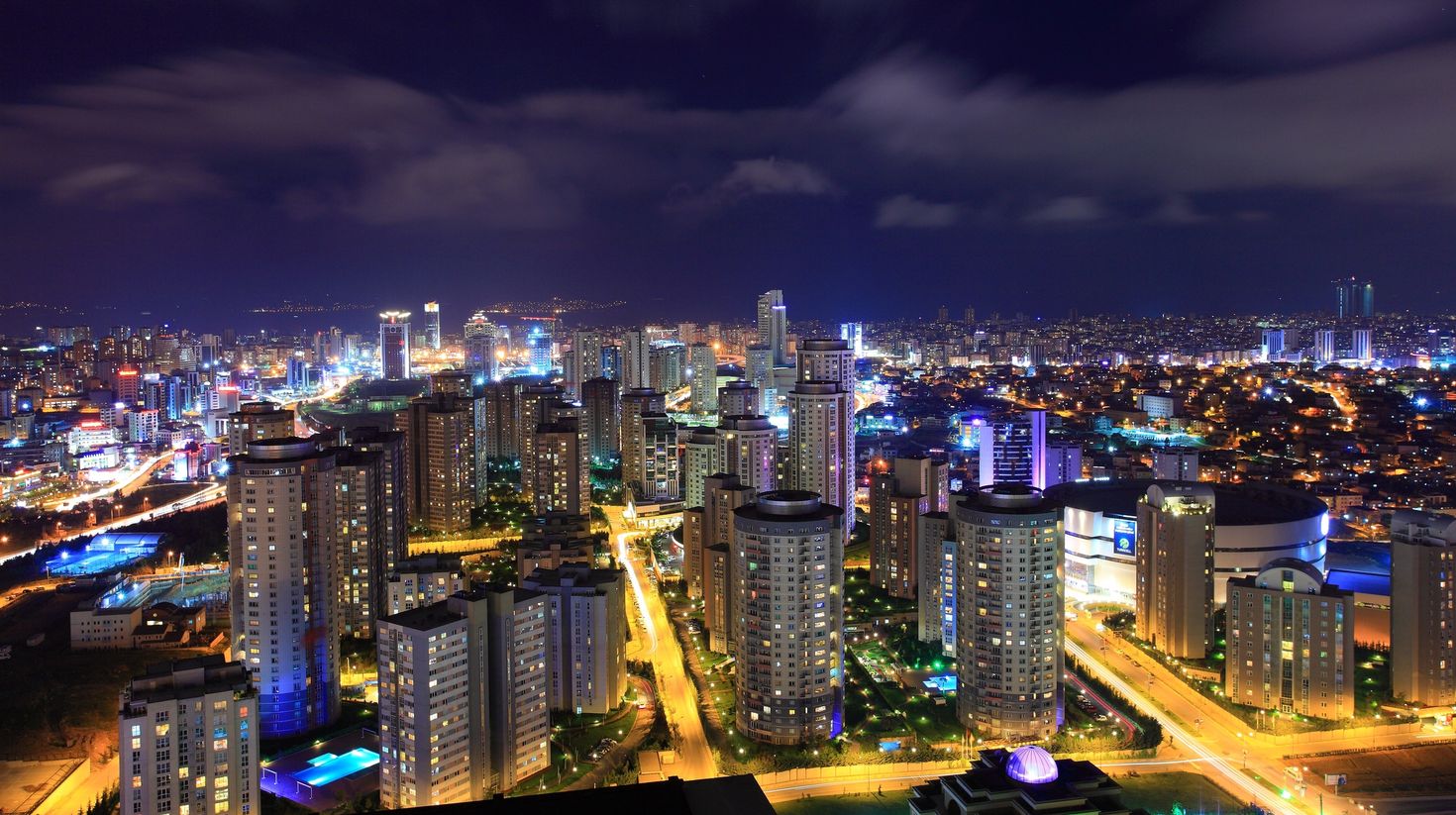 You can see Atasehir light up like this while visiting Turkey in February.