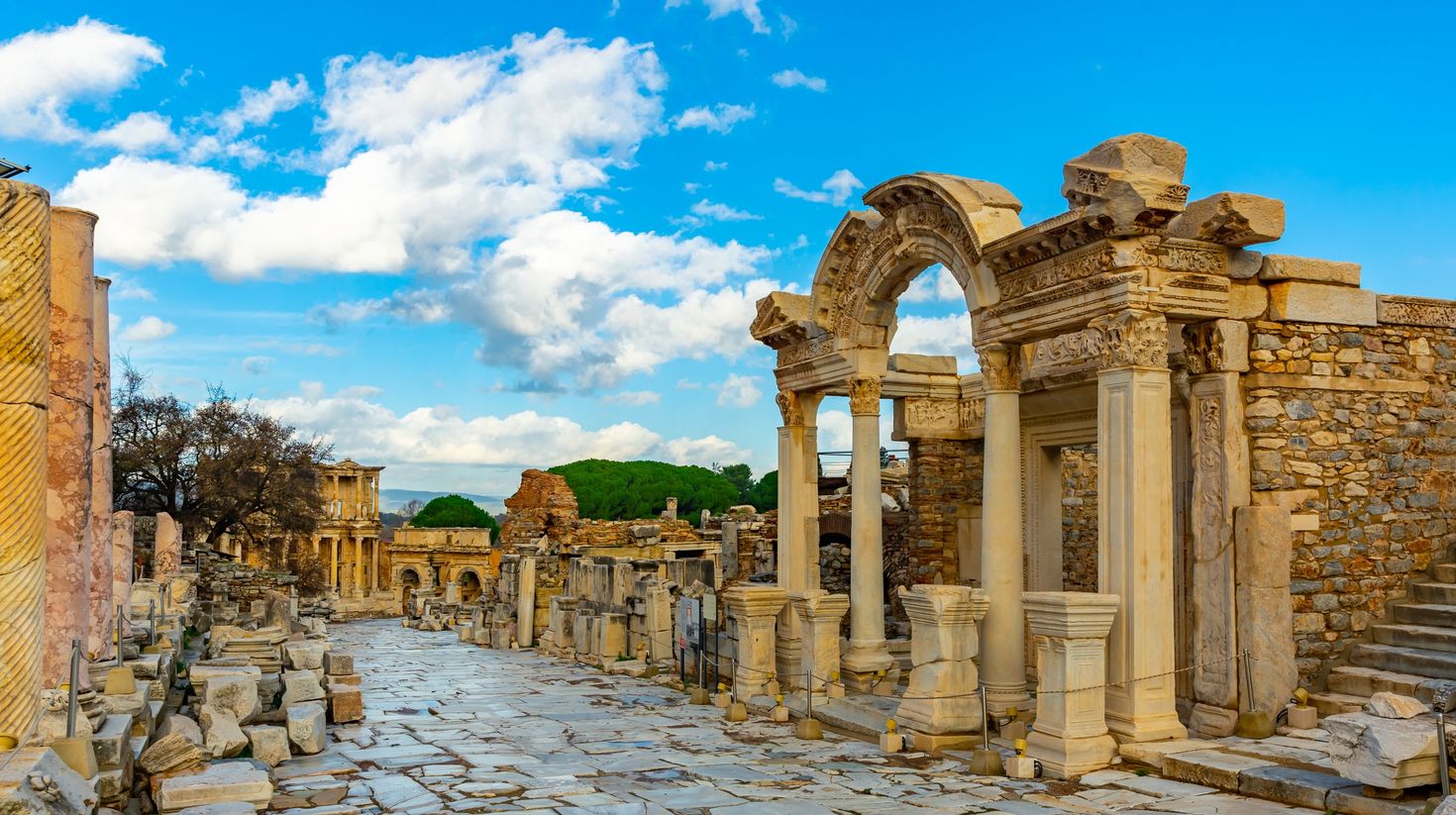 View these ancient landmarks in Ephesus while on a trip to Turkey.