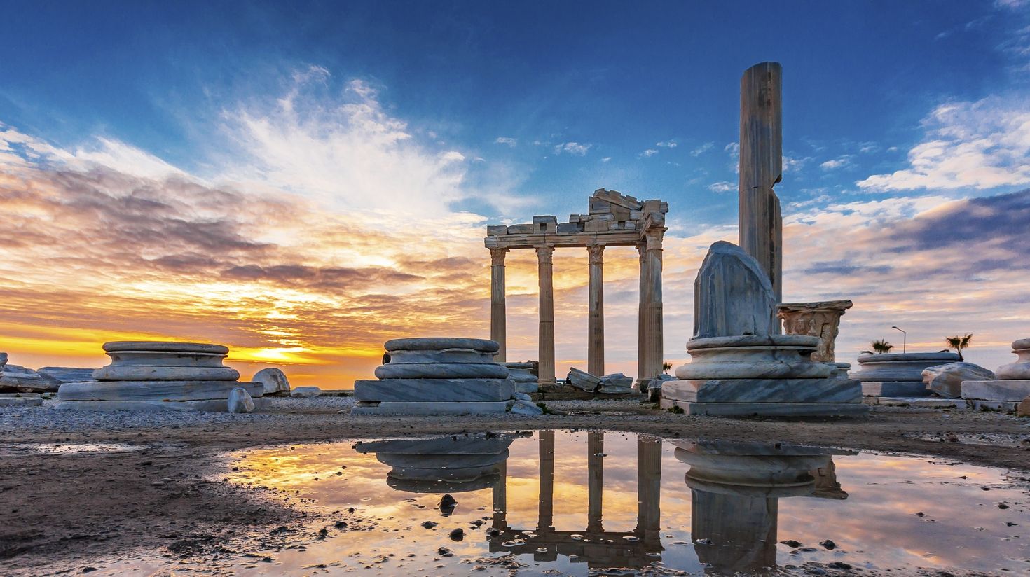 The Temple of Apollo in Side town of Antalya Province.
