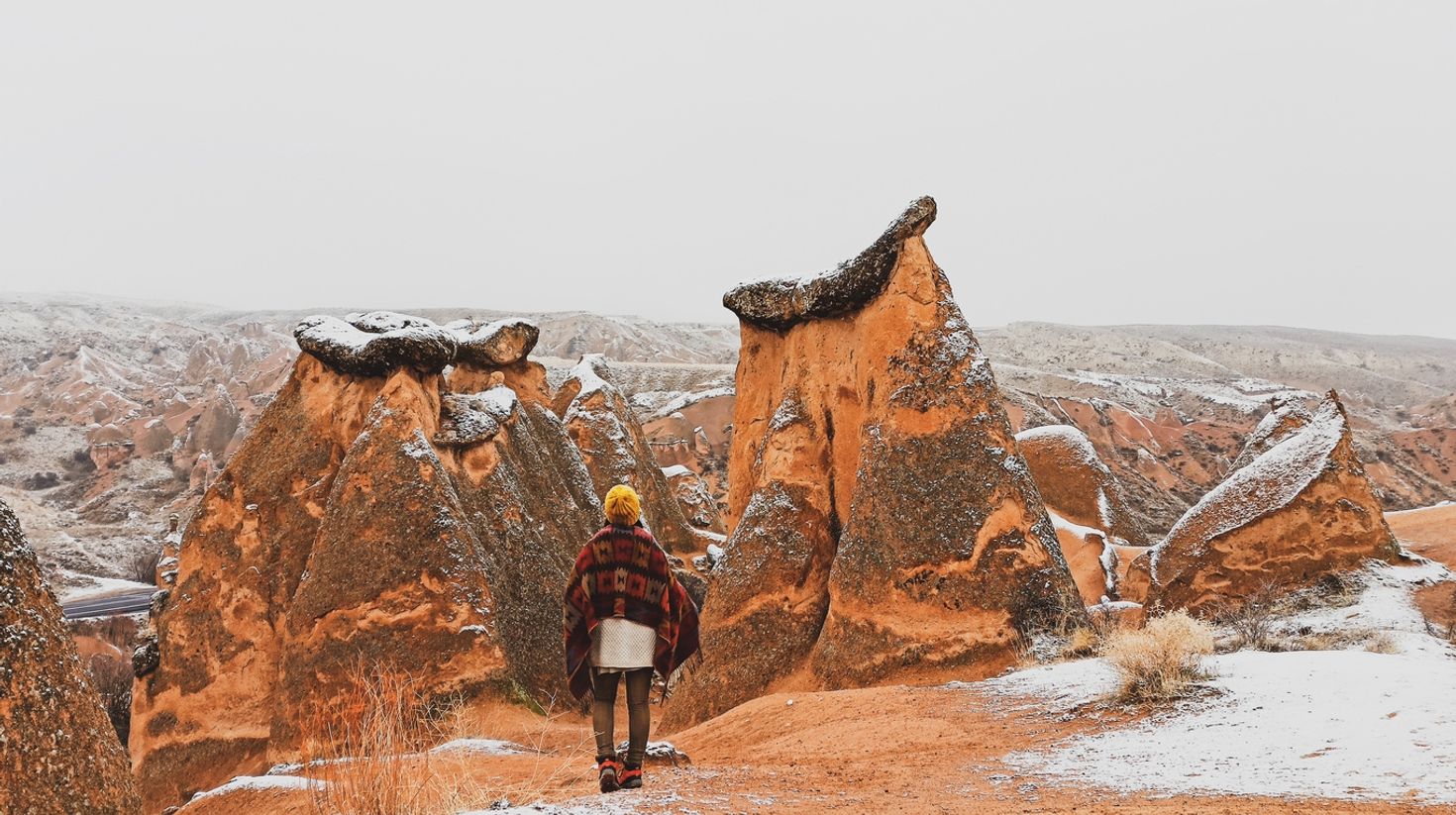 Visit Love Valley for its unique formations in Turkey in November.