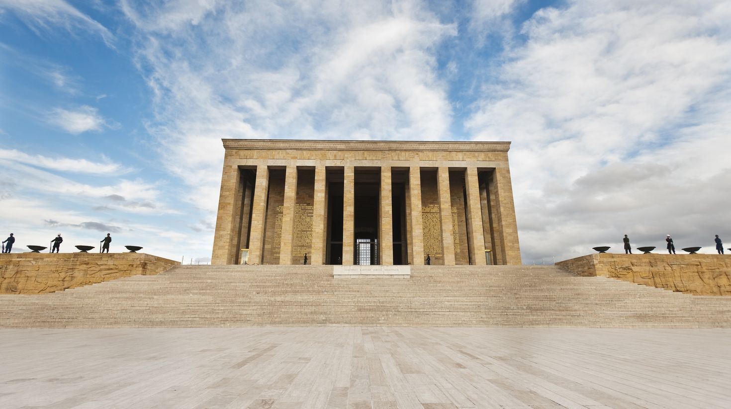 The front view of Anitkabir in Ankara.