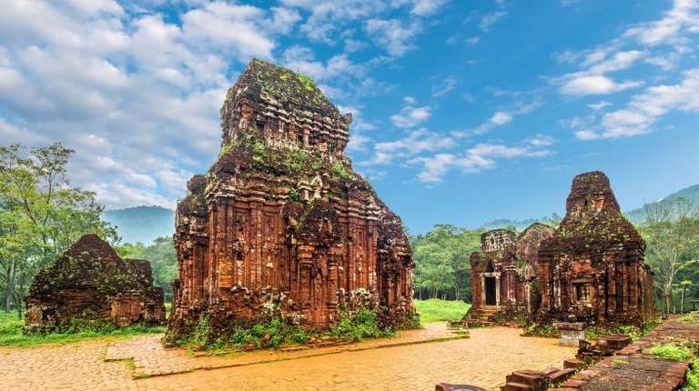 See ancient ruins at My Son Sanctuary while spending 4 days in Vietnam.