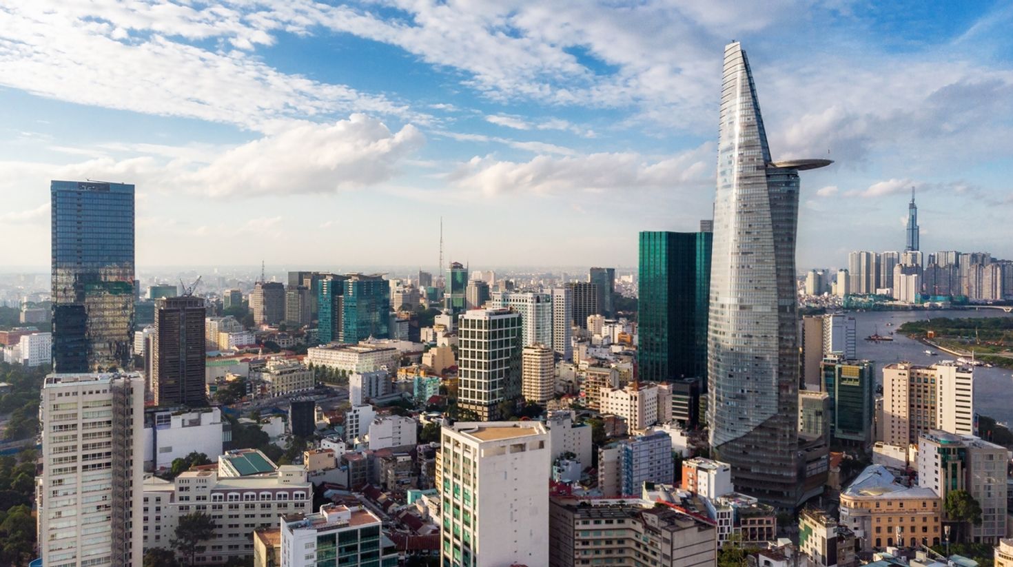 View the skyline of Ho Chi Minh City in April.