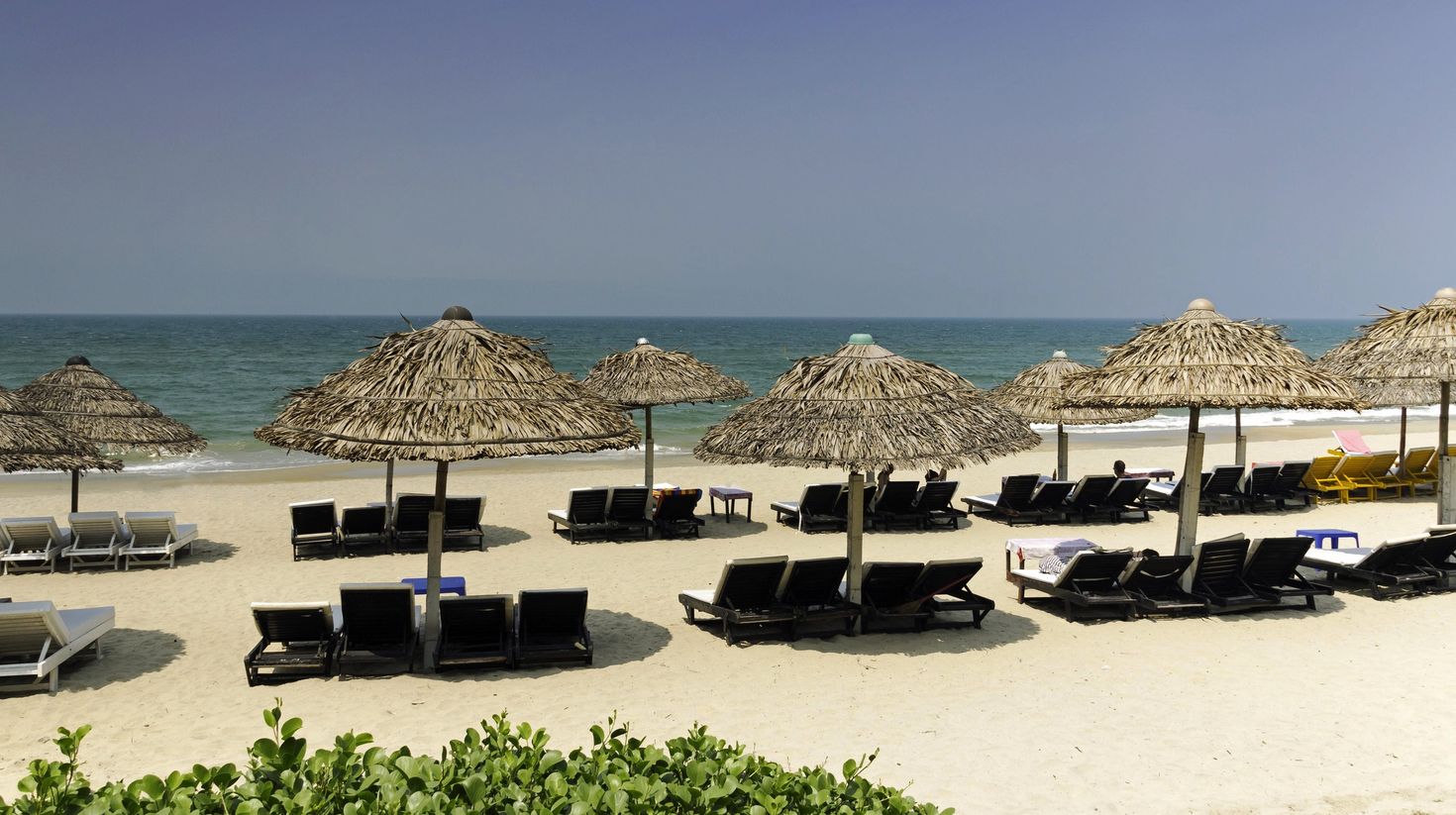 The beach front at the Cua Dai Beach in Vietnam near Hoi An.