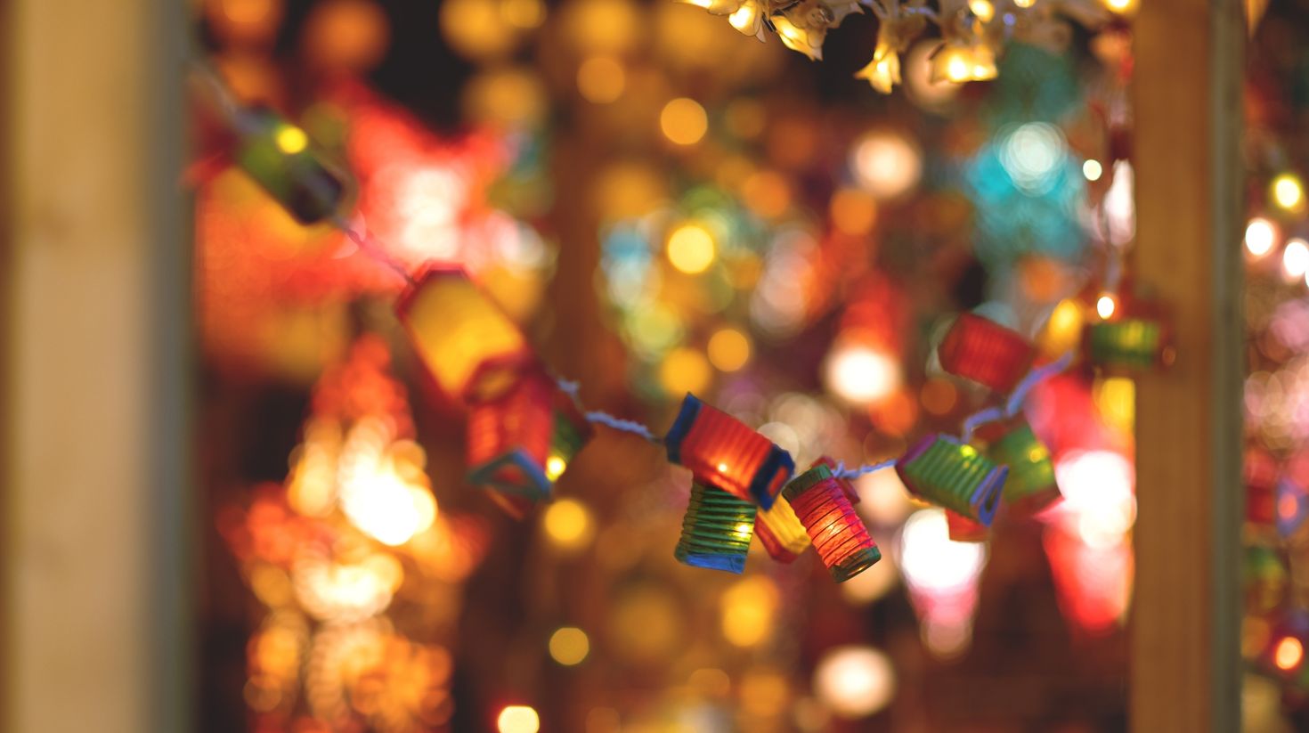 Paper lantern ornaments used as Christmas decorations in Vietnam.