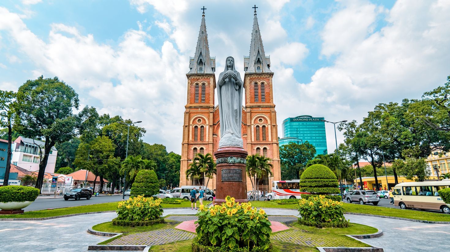 You can see the Notre Dame Cathedral while traveling in Ho Chi Minh City.