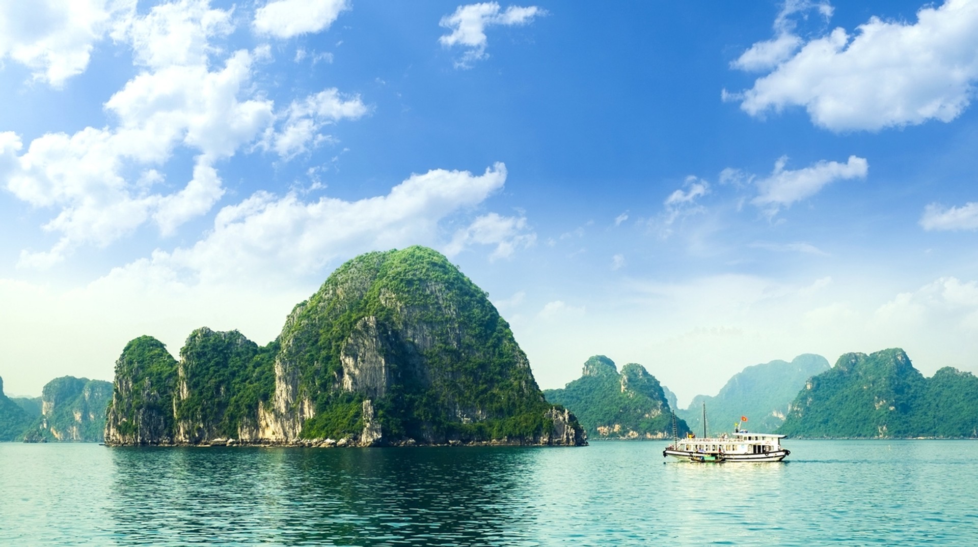As the rainfall starts subsiding a cruise along the Halong Bay begins to look more appealing in Vietnam during November. A view of Halong Bay from TiTop island in Vietnam in November.