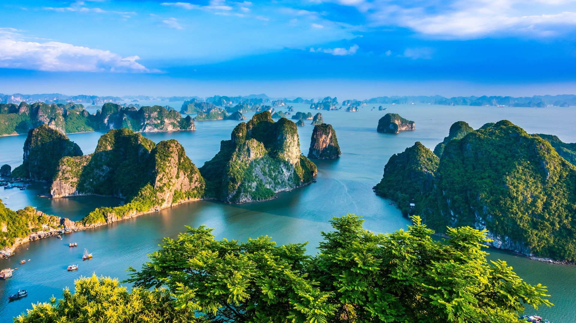 A holiday to Vietnam in September is very peaceful as there is not much crowd and it won't hurt the wallet either. A panoramic view of Ha Long Bay, Vietnam in September.
