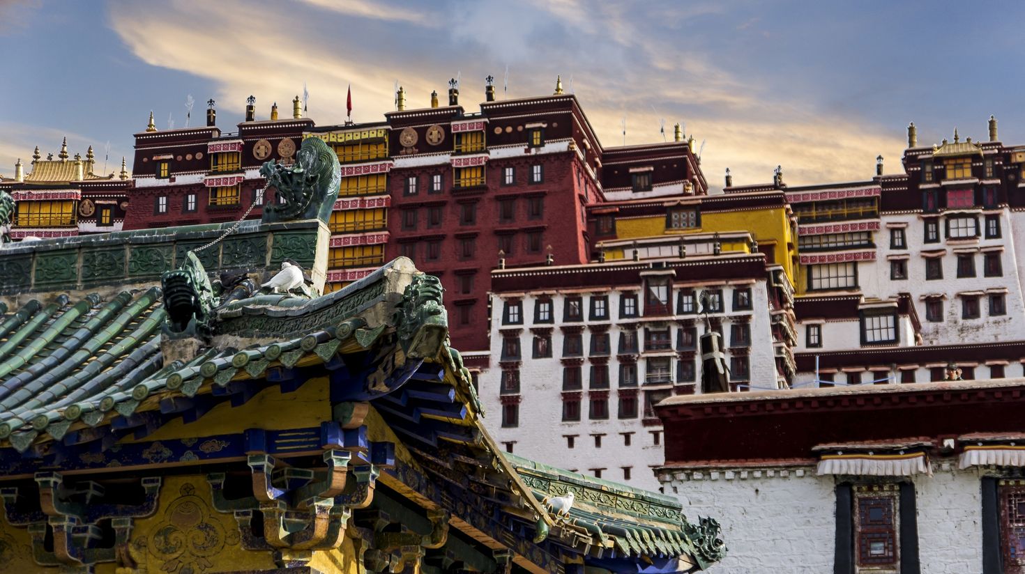 Close up view of the Potala Palace while visiting Tibet