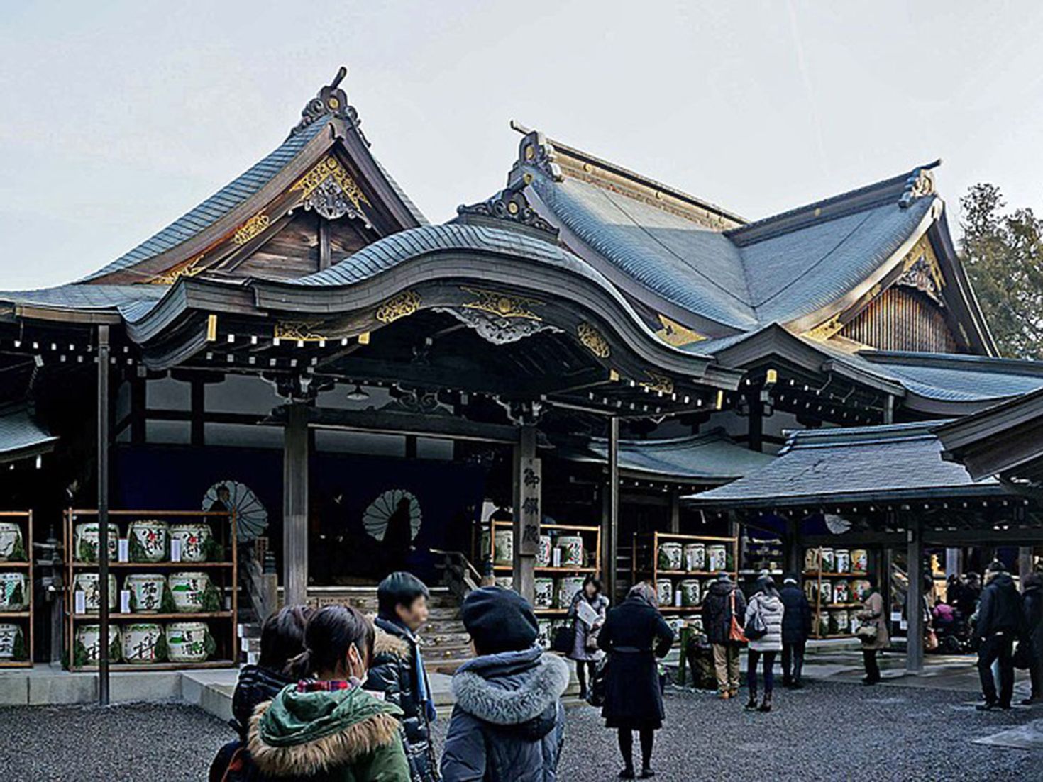 Ise Jingu shrine of the Kumano Kodo trail in Japan. 