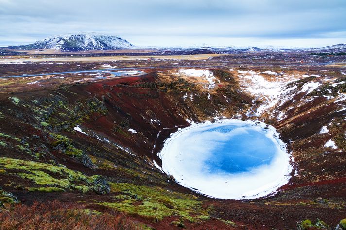 The Kerid Crater is one of the most visited places in Iceland.