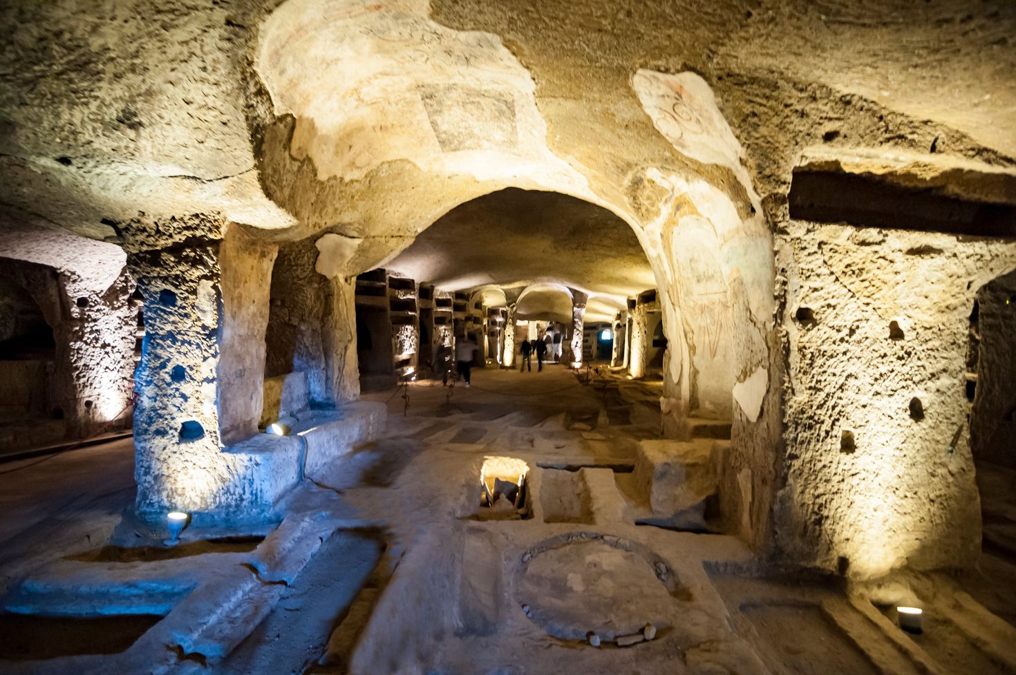 The catacombs are home to over 3000 burial sites, including that of San Gennaro, the celebrated patron of Naples.