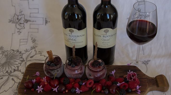 wine tasting at Klein Roosboom