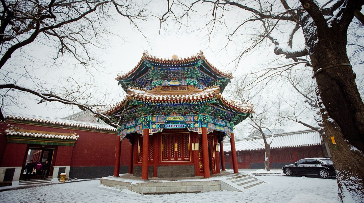 Lama temple in its winter attire