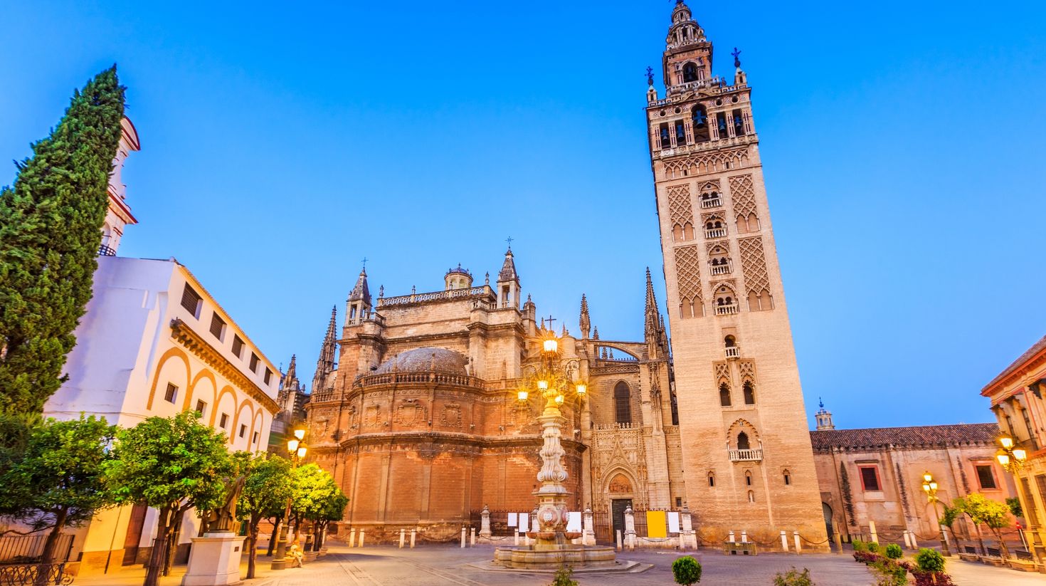The Seville Cathedral in Spain has stunning architecture.