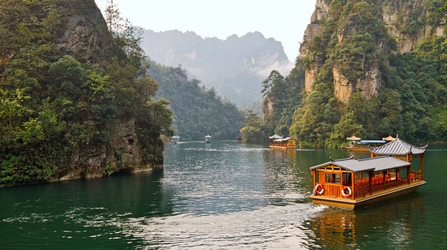 Zhangjiajie National Park offers one of its riches, 'Baefong Lake'