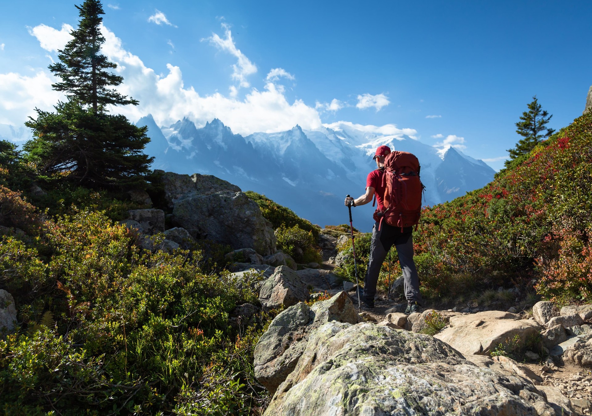 Hiking in the mountains