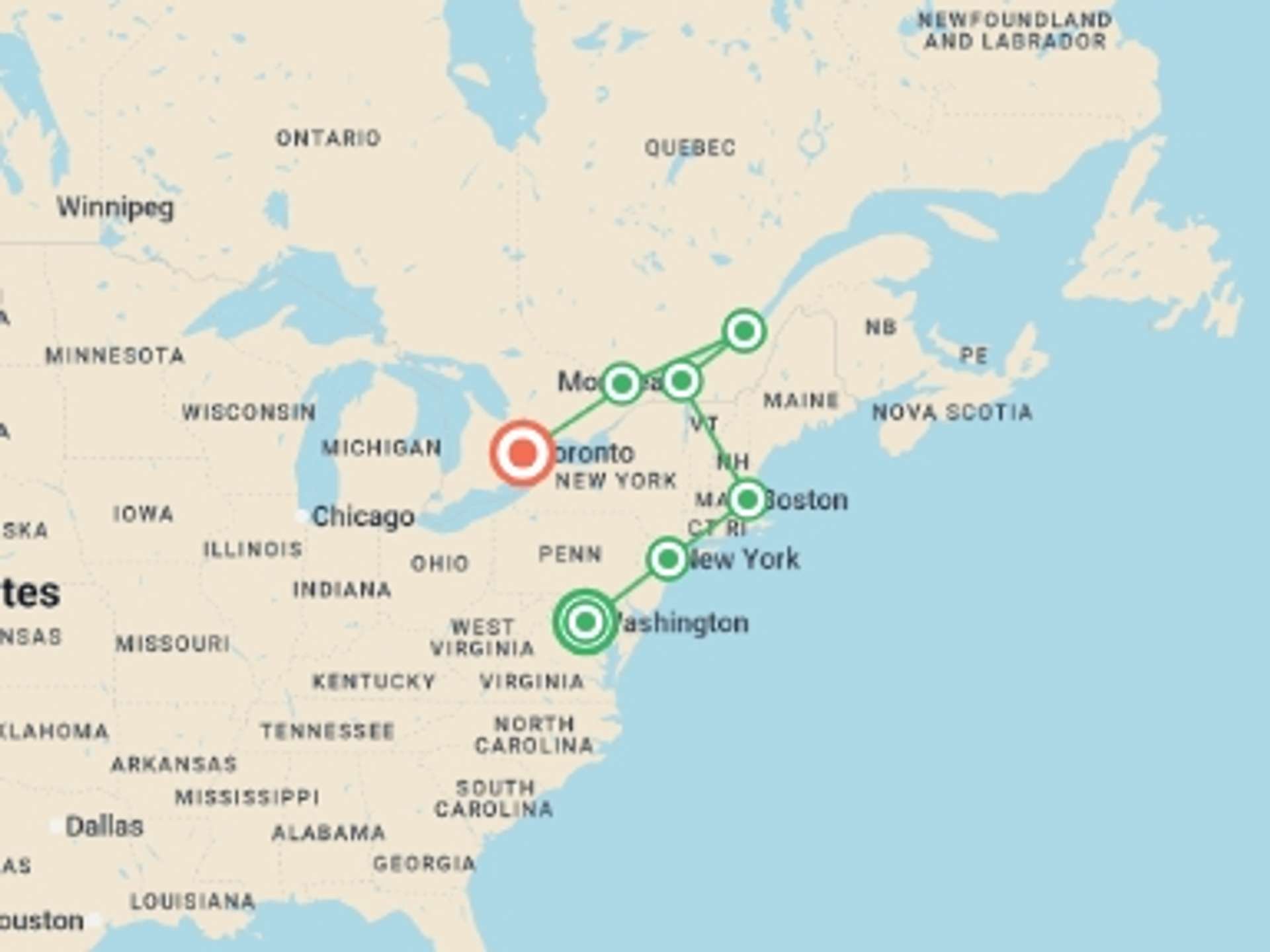 North America 13-Day tours