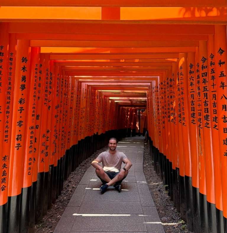 Nader Danaf in Fushimi Inari Taisha in Kyoto